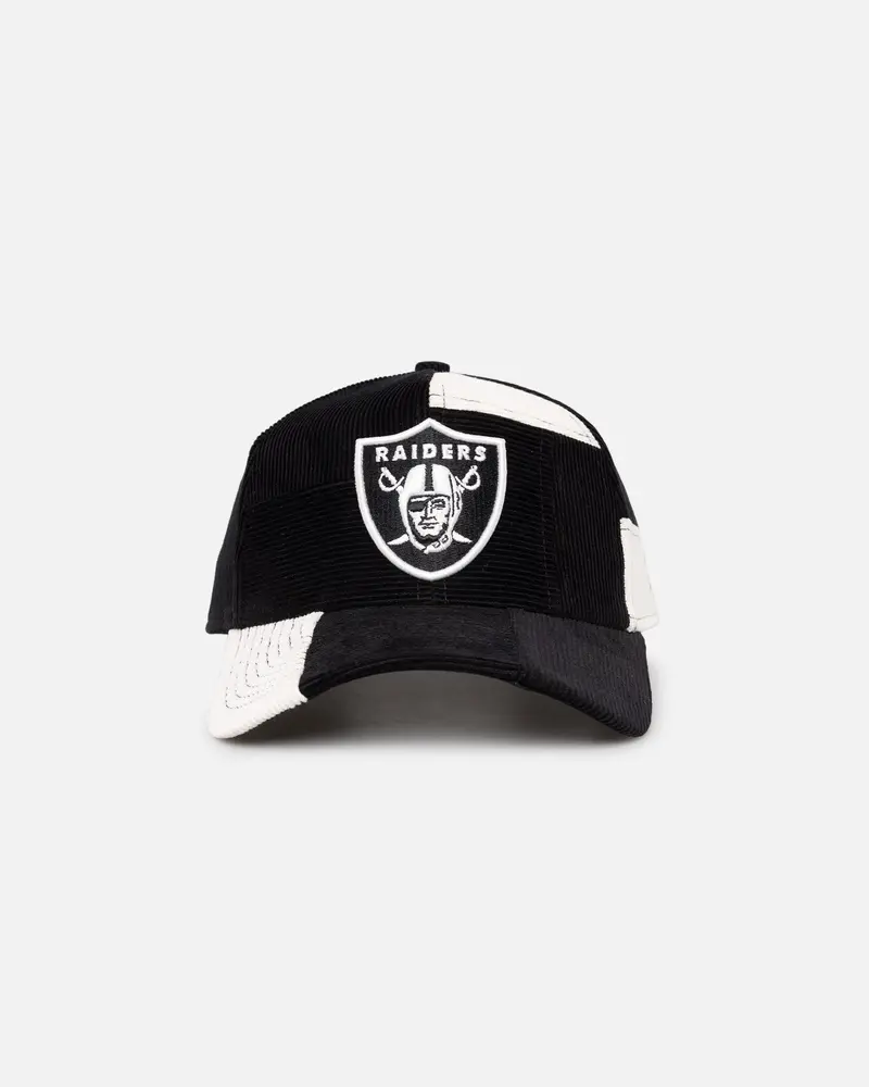 New Era Las Vegas Raiders 'Patchwork Corduroy' 9Forty A-Frame Snapback Black/Cream 1