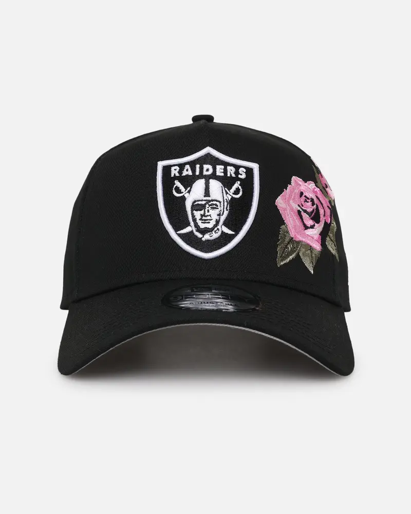New Era Las Vegas Raiders 'Pink Rose Embroidery' 9Forty A-Frame Snapback Black/Pink 1