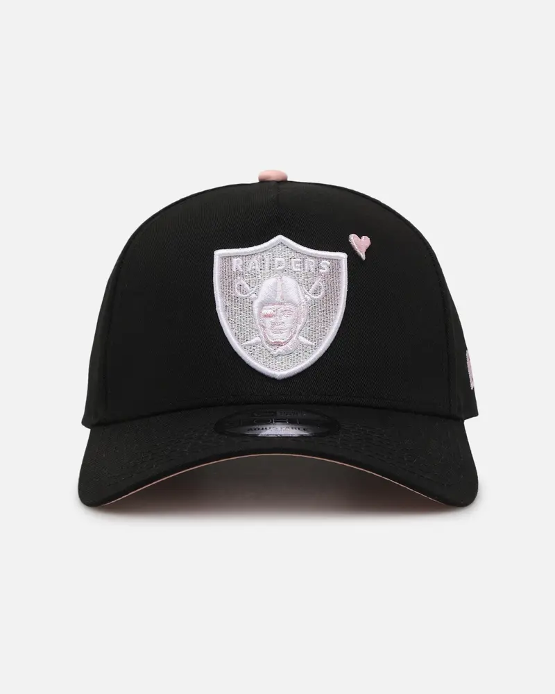 New Era Las Vegas Raiders 'Pink Satin Hearts 2.0' 9Forty A-Frame Snapback Black/Pink 1