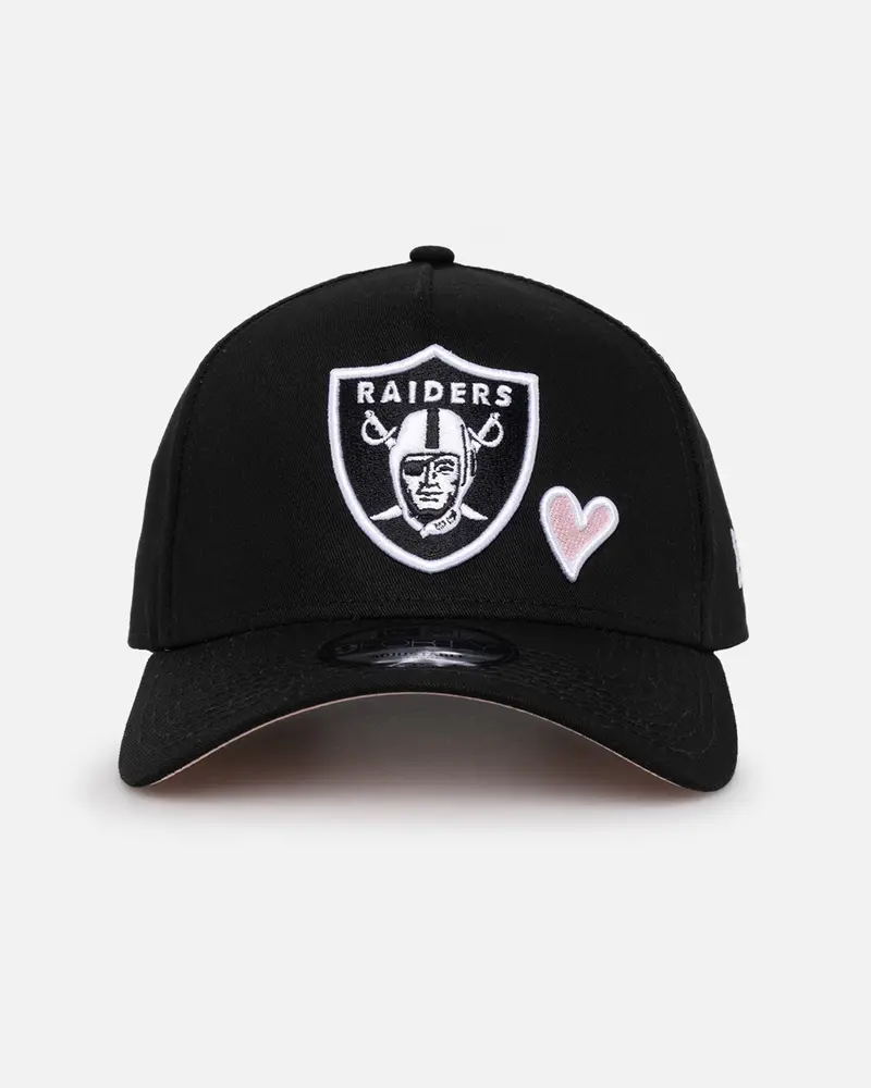 New Era Las Vegas Raiders 'Pink Satin Hearts' 9Forty A-Frame Snapback Black/White 1