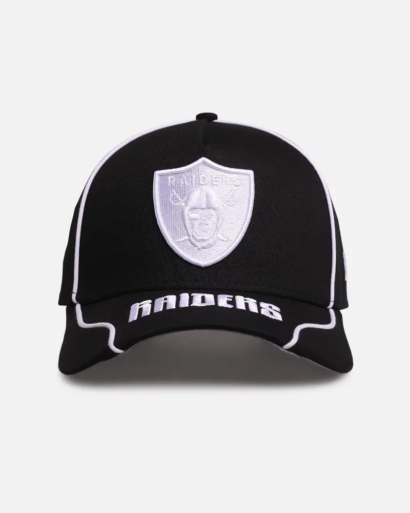 New Era Las Vegas Raiders 'Piping' 9Forty A-Frame Snapback Black/White 1