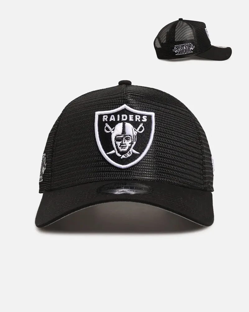 New Era Las Vegas Raiders 'Polychromatic Mesh' 9Forty A-Frame Snapback Black/White 1