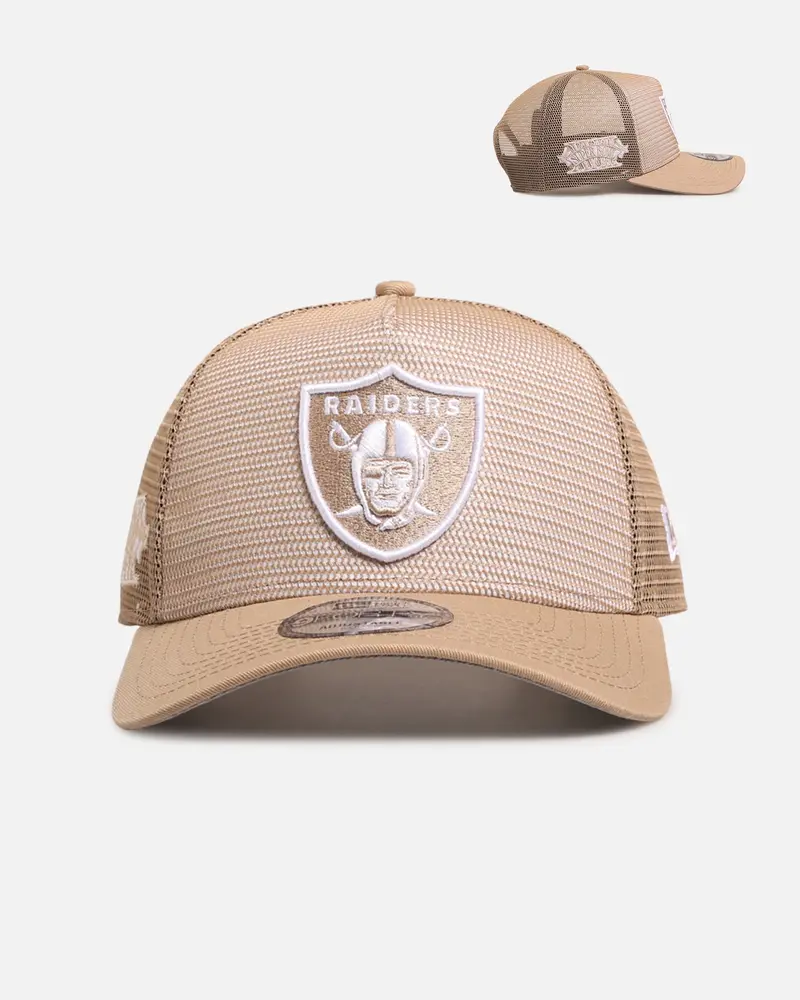 New Era Las Vegas Raiders 'Polychromatic Mesh' 9Forty A-Frame Snapback Camel 1