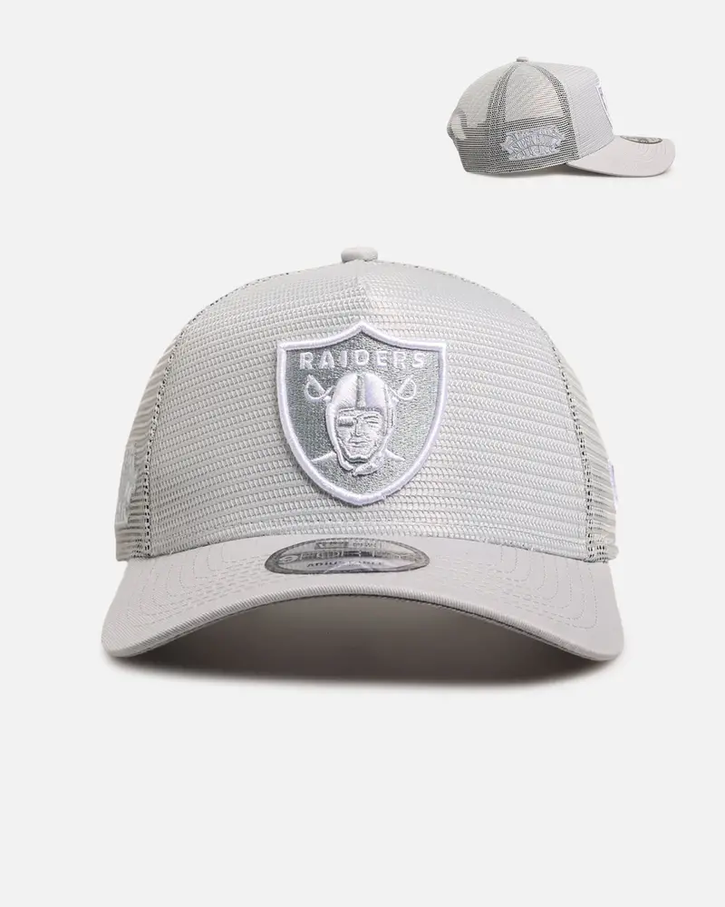 New Era Las Vegas Raiders 'Polychromatic Mesh' 9Forty A-Frame Snapback Grey/White 1