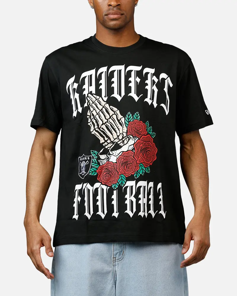 New Era Las Vegas Raiders Praying Hands T-Shirt Black 1