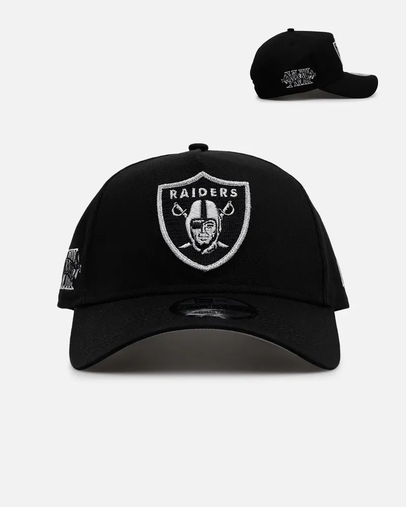 New Era Las Vegas Raiders 'Raised Metallic Chainstitch' 9Forty A-Frame Snapback Black 1