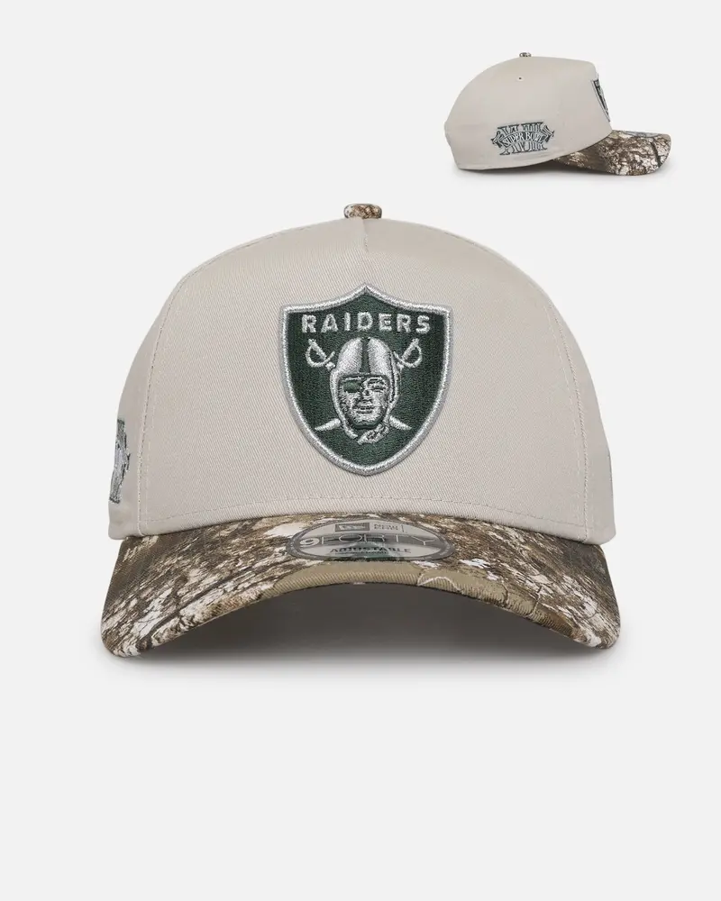 New Era Las Vegas Raiders 'Real Tree Stone' 9Forty A-Frame Snapback Stone 1
