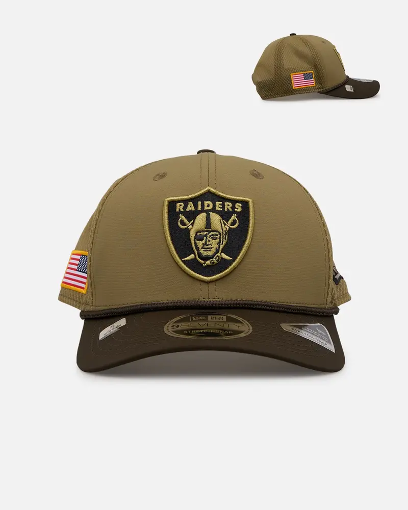 New Era Las Vegas Raiders 'Salute' 9Seventy Snapback Olive 1