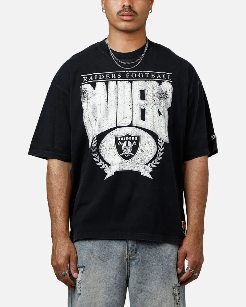 New Era Las Vegas Raiders Throwback T-Shirt Black 1