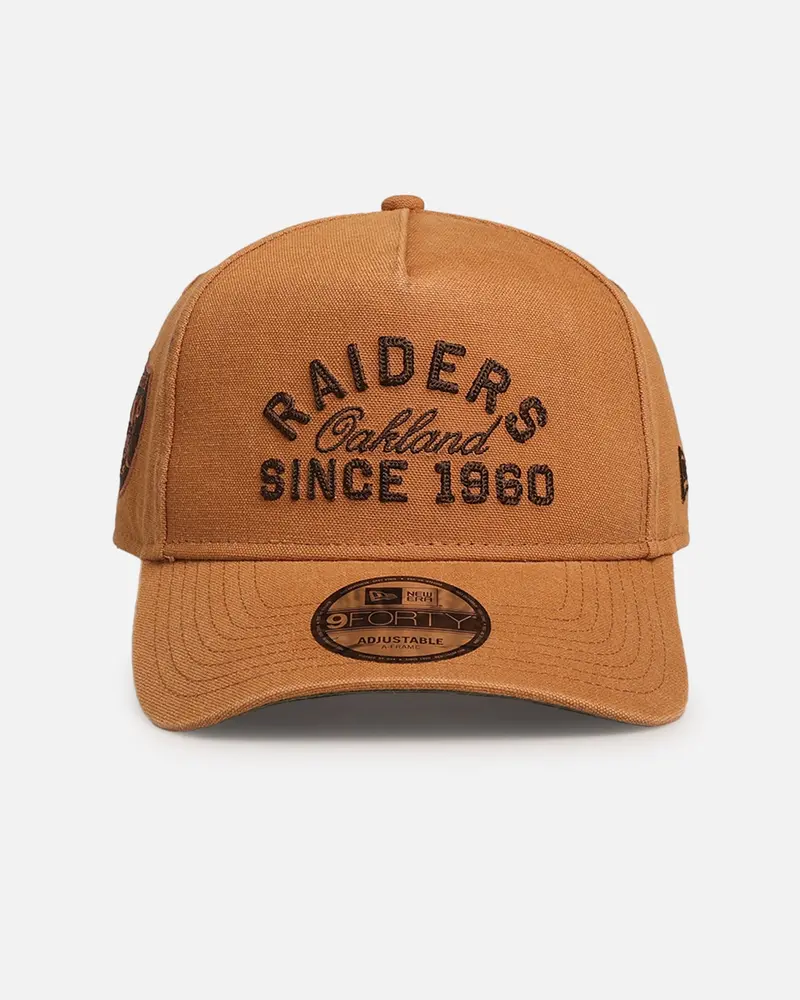 New Era Las Vegas Raiders 'Washed Canvas' 9Forty A-Frame Snapback Walnut 1
