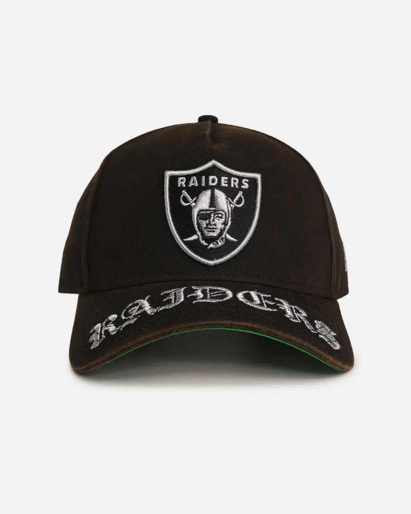 New Era Las Vegas Raiders 'Washed Gothic Visor' 9Ofrty A-Frame Snapback Black 1