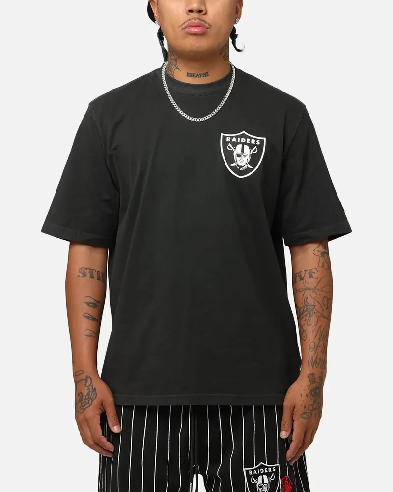 New Era Las Vegas Raiders Washed Nba T-Shirt Black 1