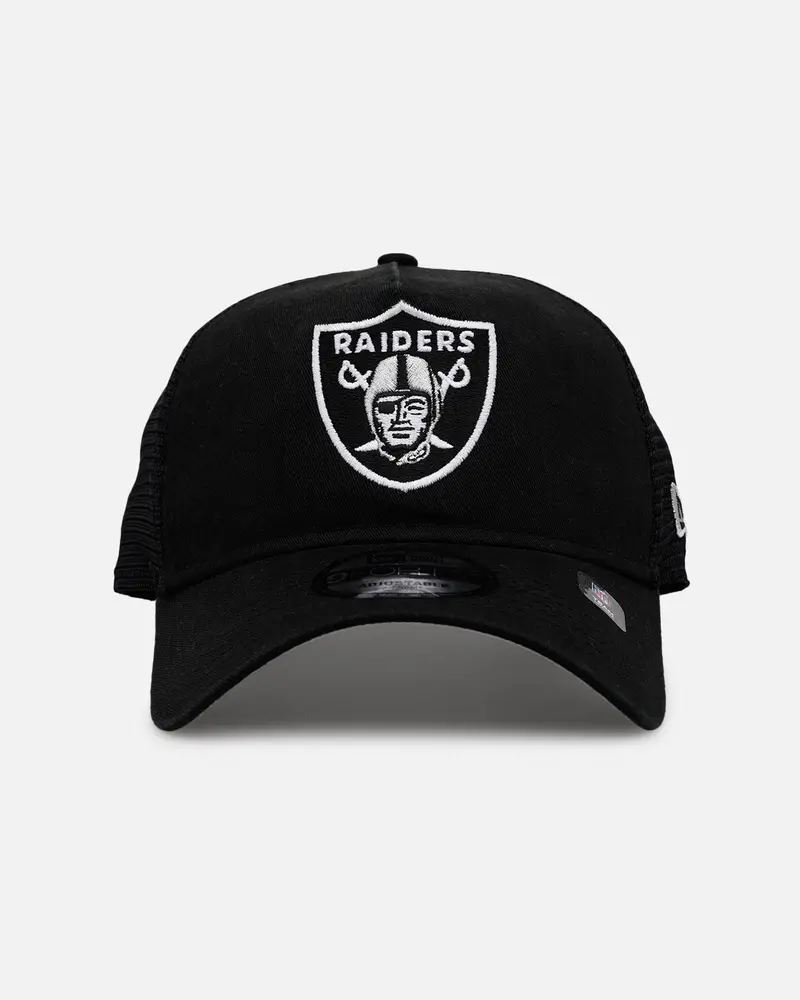 New Era Las Vegas Raiders 'Washed Truckers' 9Forty A-Frame Trucker Snapback Official Team Color 1