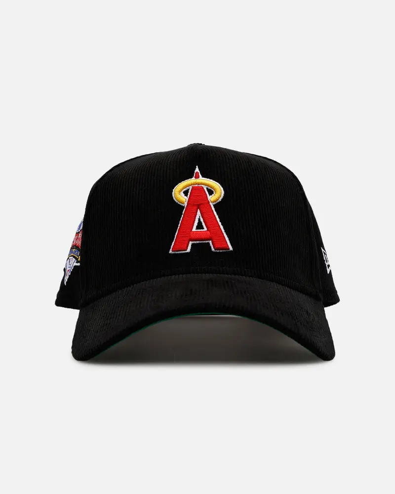 New Era Los Angeles Angels 'Black Cord' 9Forty A-Frame Corduroy Snapback Black 1