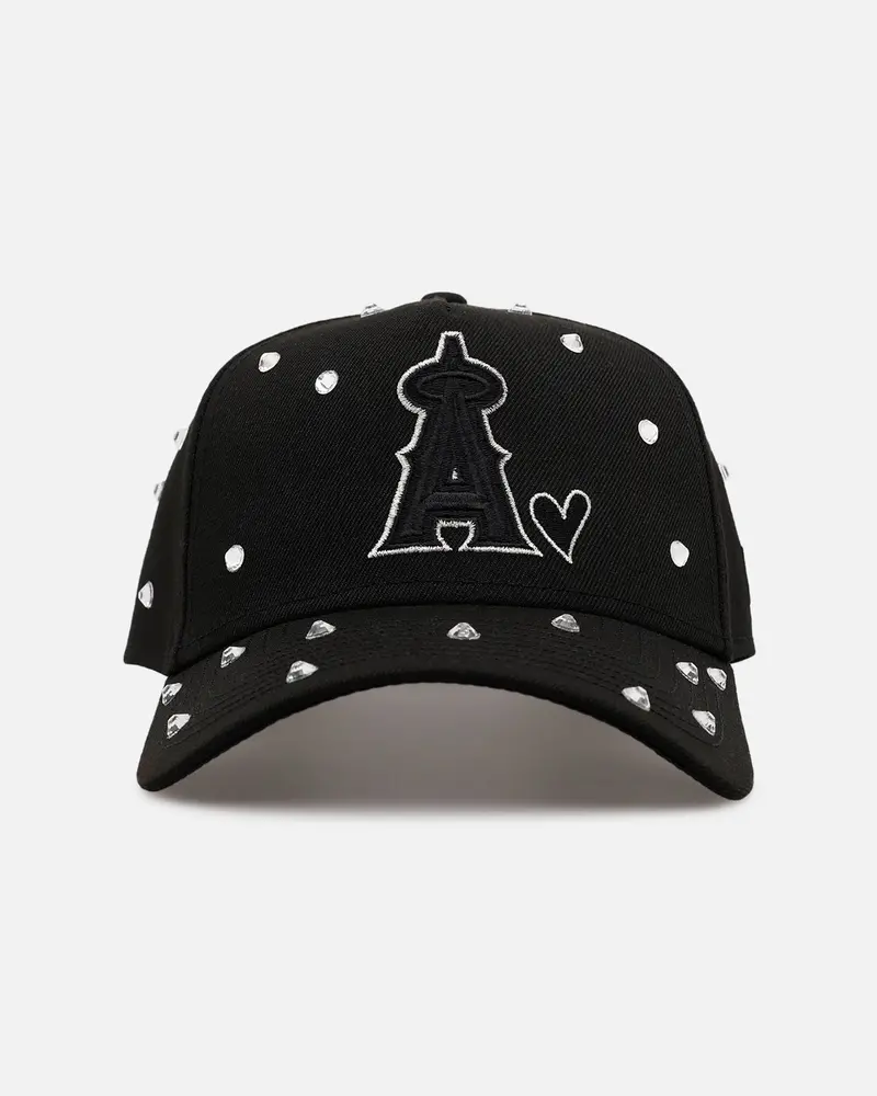 New Era Los Angeles Angels 'Black Satin Hearts' 9Forty A-Frame Snapback Black 1