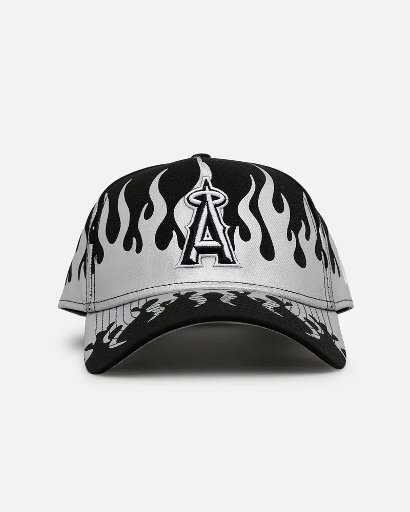 New Era Los Angeles Angels 'Metallic Flames' 9Forty A-Frame Snapback Black/Silver 1