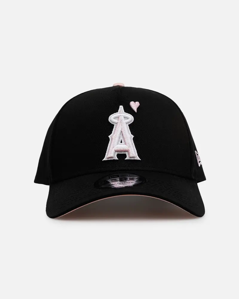 New Era Los Angeles Angels 'Pink Satin Hearts 2.0' 9Forty A-Frame Snapback Black/Pink 1