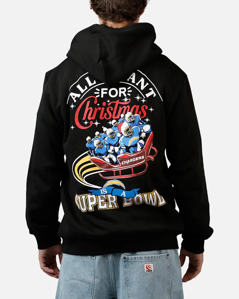New Era Los Angeles Chargers All I Want For Christmas Hoodie Black 1