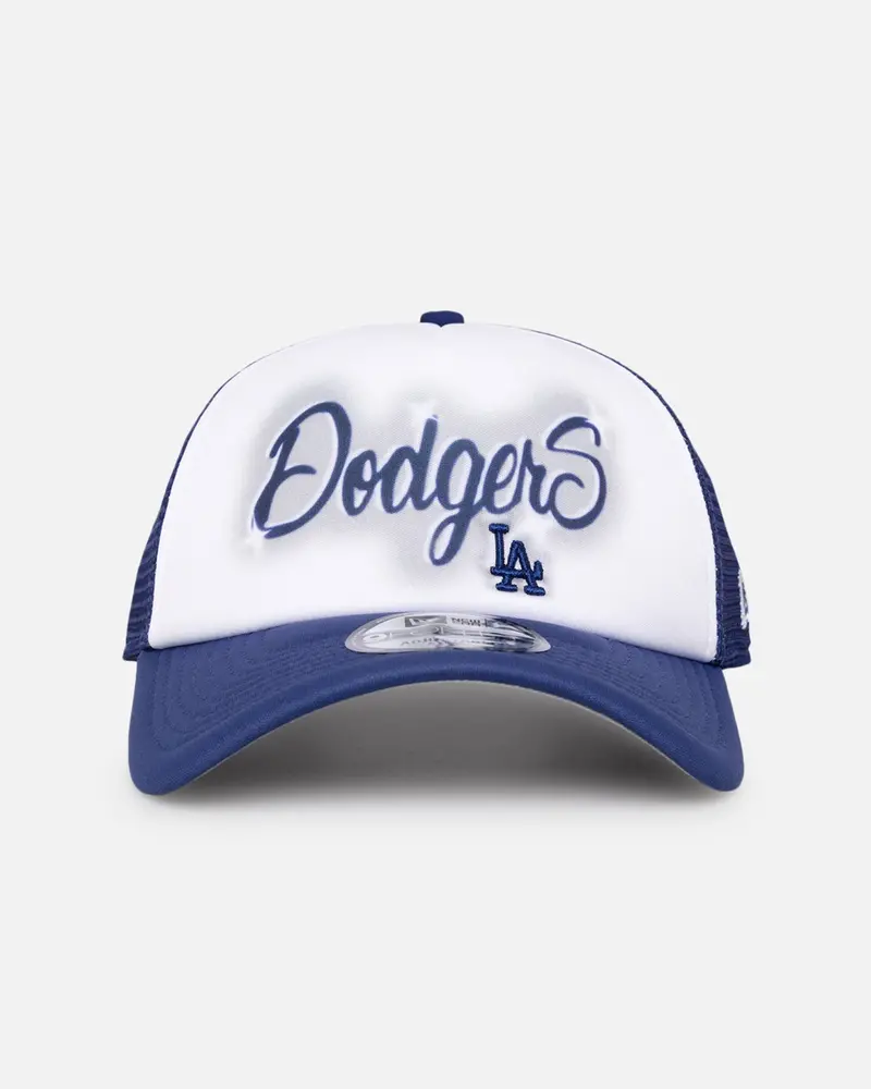New Era Los Angeles Dodgers 'Airbrush' 9Forty A-Frame Trucker Snapback White/Otc 1