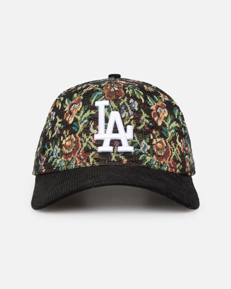 New Era Los Angeles Dodgers 'Black Corduroy Floral Tapestry' 9Forty A-Frame Snapback Tapestry/Black 1