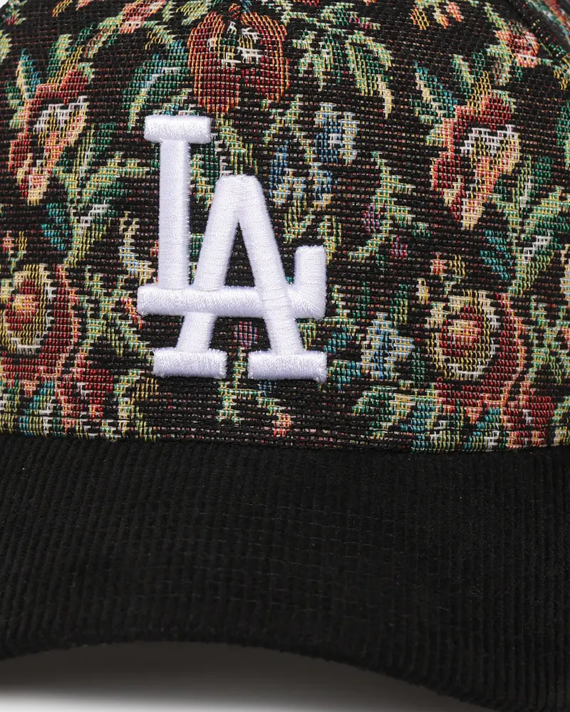 New Era Los Angeles Dodgers 'Black Corduroy Floral Tapestry' 9Forty A-Frame Snapback Tapestry/Black 2