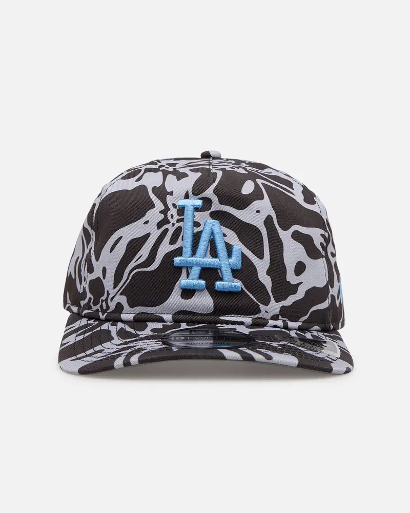 New Era Los Angeles Dodgers 'Brushed Cotton' 19Twenty Strapback Black/Light Blue 1