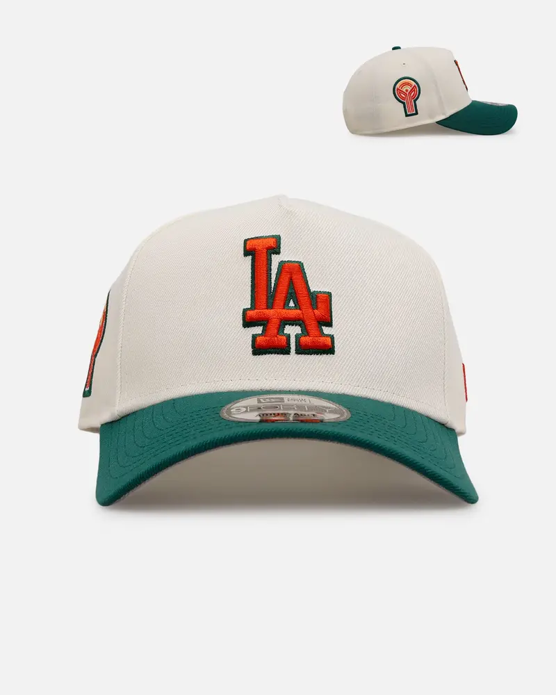 New Era Los Angeles Dodgers 'Citrus' 9Forty A-Frame Snapback Chrome/Green/Orange 1