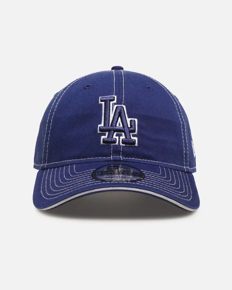 New Era Los Angeles Dodgers 'Contrast Stitch' 9Twenty Strapback Official Team Colour 1