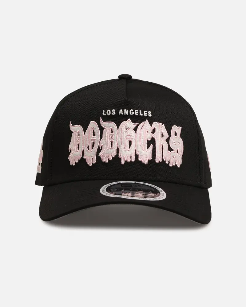 New Era Los Angeles Dodgers 'Drip Glow Script' 9Forty A-Frame Snapback Black/Pink 1