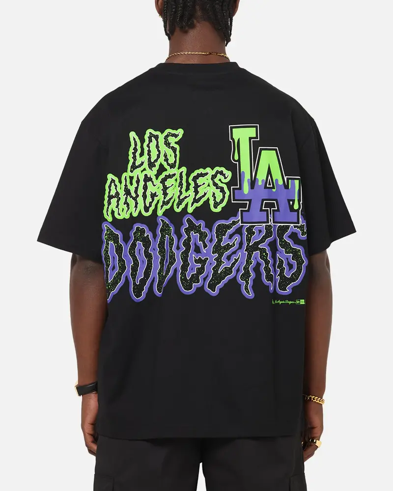 New Era Los Angeles Dodgers Drip T-Shirt Black 1