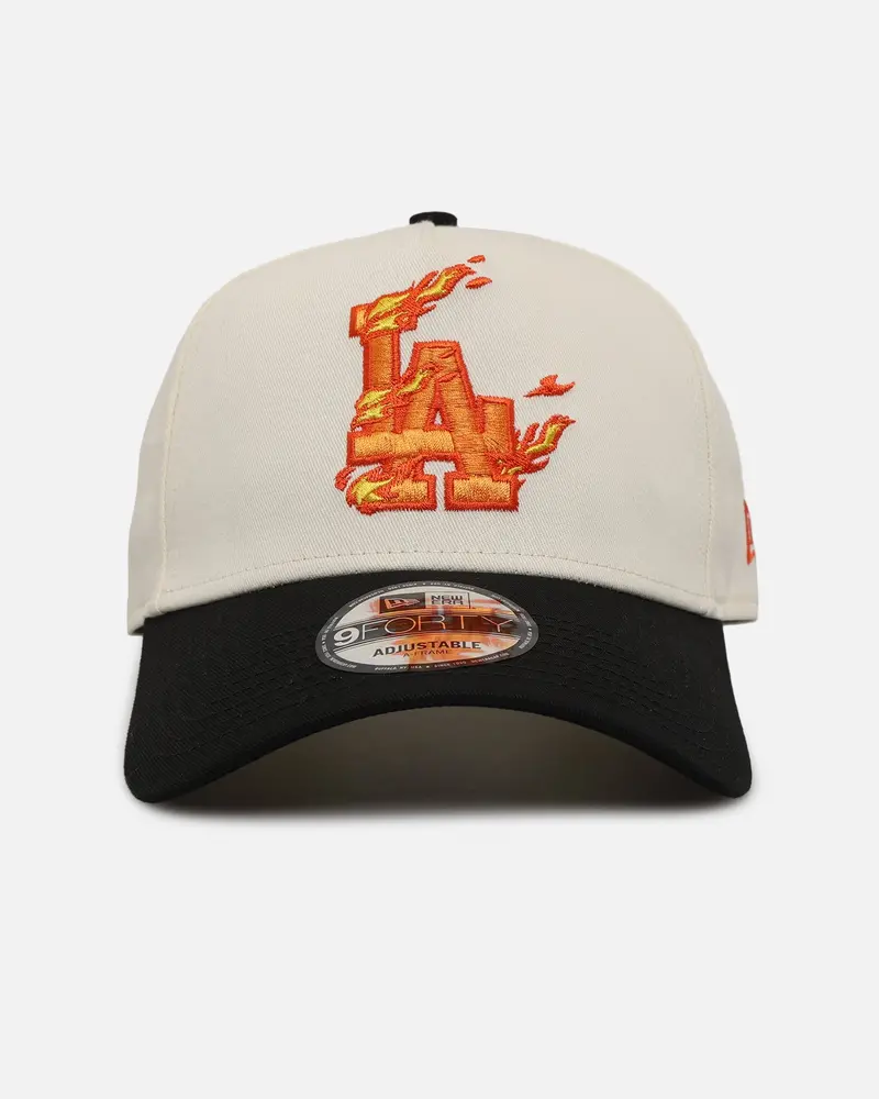 New Era Los Angeles Dodgers 'Flame' 9Forty A-Frame Snapback Chrome White/Black 1