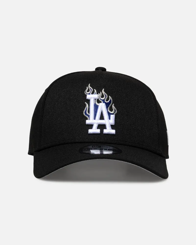 New Era Los Angeles Dodgers 'Flame Logo' 9Forty A-Frame Snapback Black 1