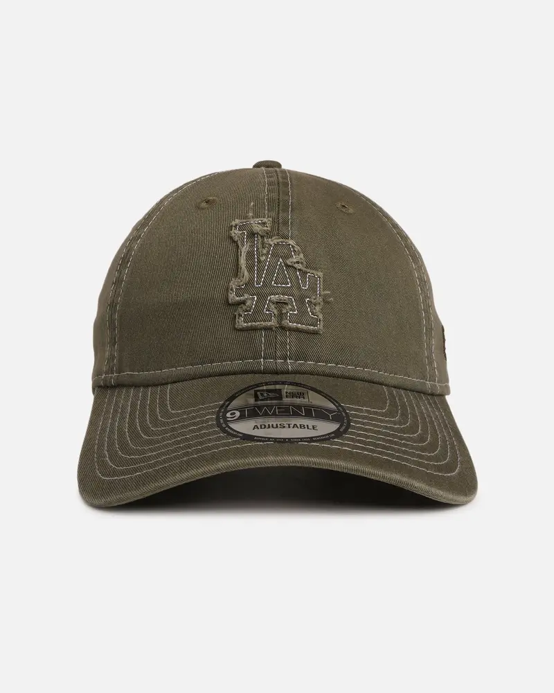 New Era Los Angeles Dodgers 'Frayed' 9Twenty Strapback Green Med 1