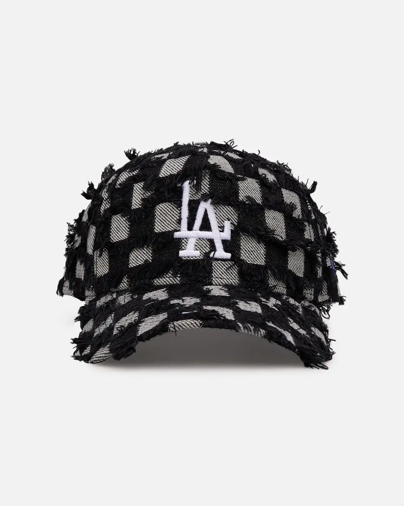 New Era Los Angeles Dodgers 'Frayed Checkerboard' 9Forty A-Frame Snapback Black/Grey 1