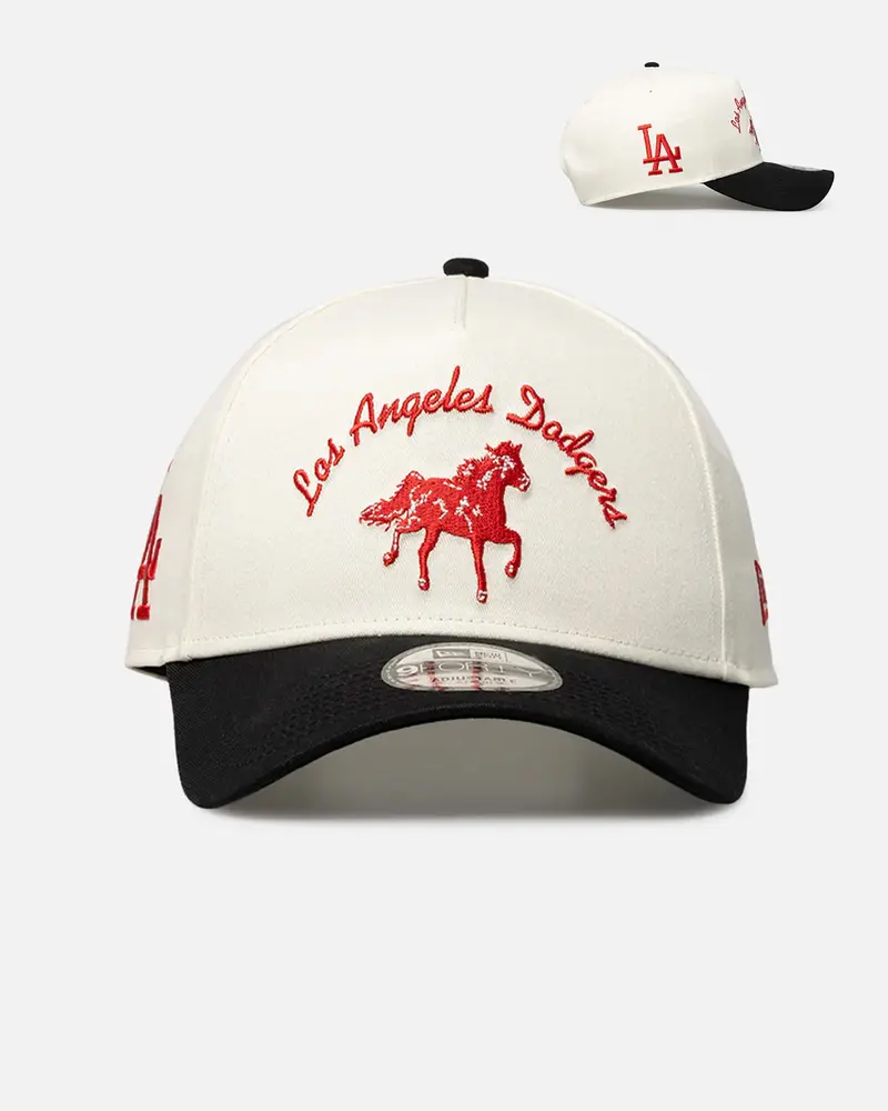 New Era Los Angeles Dodgers 'Galloping Horse' 9Forty A-Frame Snapback White/Black 1