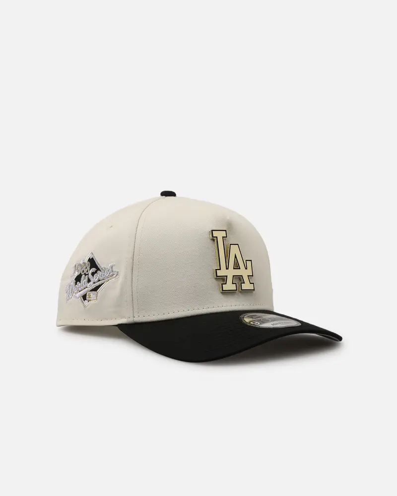 New Era Los Angeles Dodgers 'Gold Medal Badge' 9Forty A-Frame Snapback White/Black/Green 1