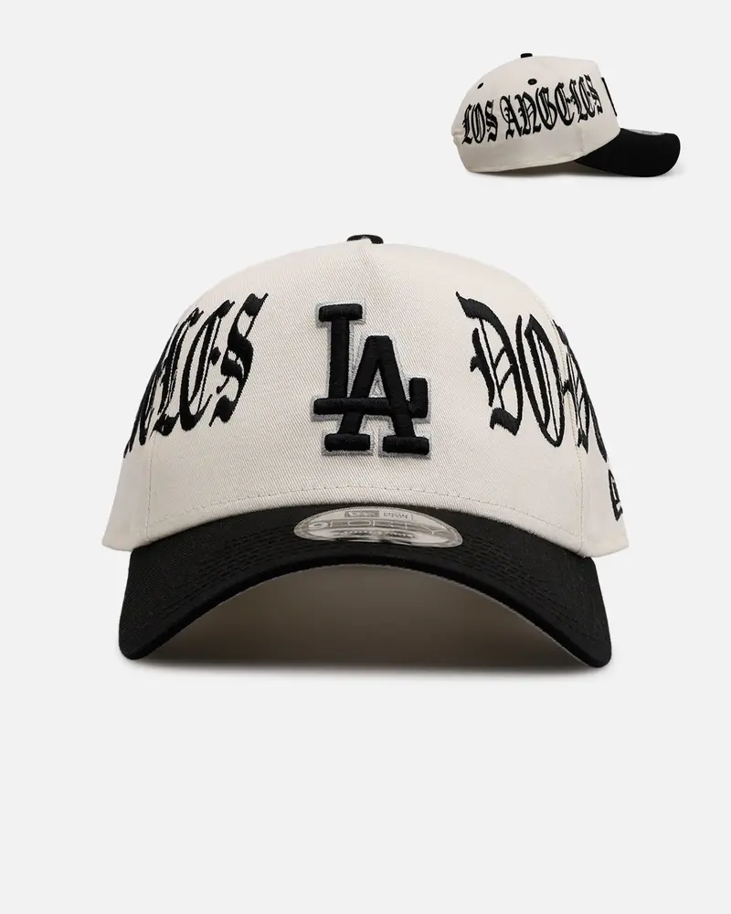 New Era Los Angeles Dodgers 'Gothic Script Two Tone' 9Forty A-Frame Snapback Chrome/Black 1