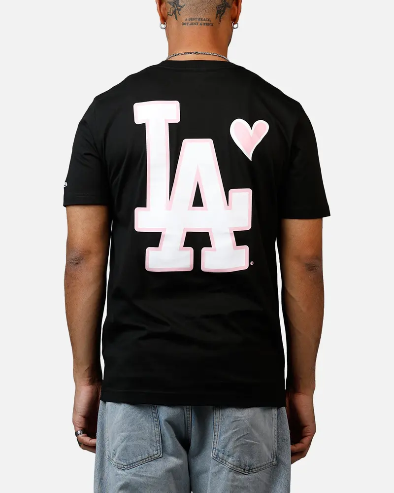 New Era Los Angeles Dodgers Heart T-Shirt Black 1