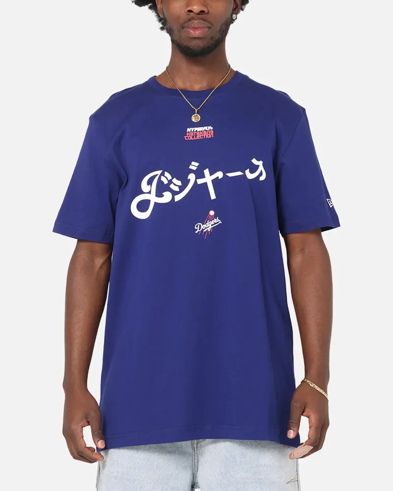New Era Los Angeles Dodgers 'Hyperfly Katakana X Mlb' T-Shirt Dark Blue 1