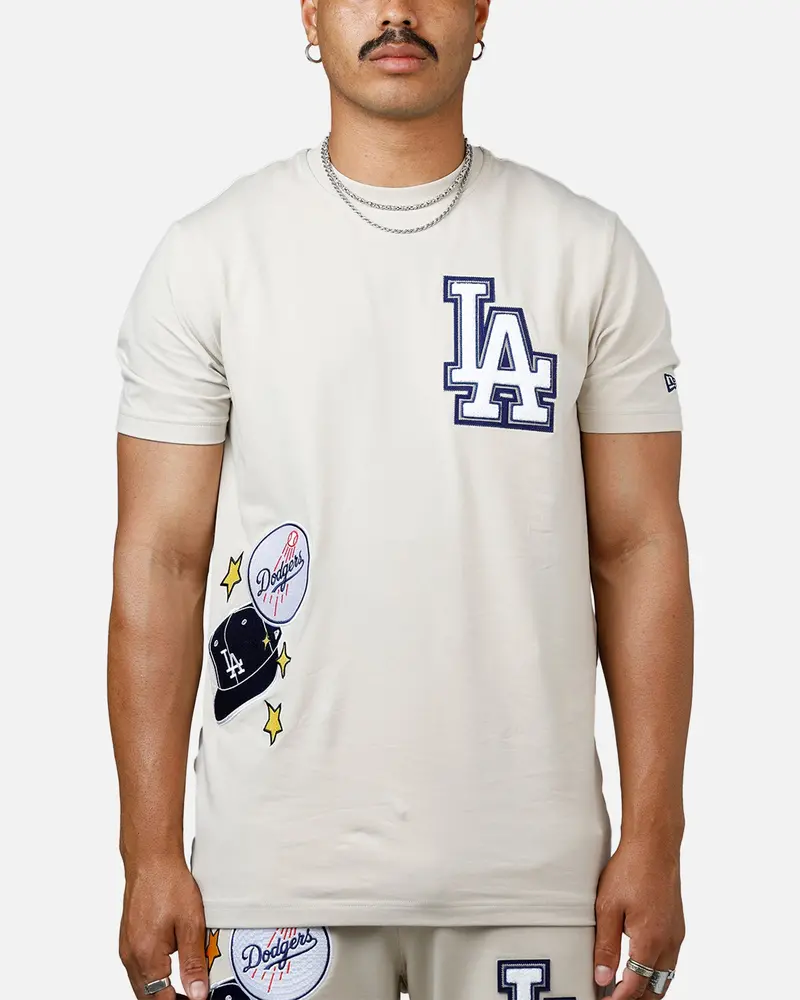 New Era Los Angeles Dodgers 'Logo Select' Summer T-Shirt Stone 1