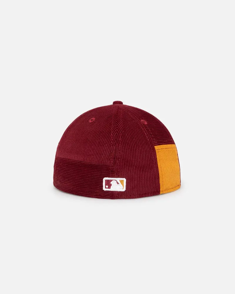 New Era Los Angeles Dodgers 'Maroon Patchwork Corduroy' 59Fifty Fitted Maroon/Yellow 3
