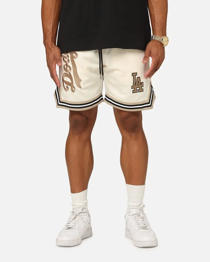 New Era Los Angeles Dodgers Mesh Shorts Light Beige 1