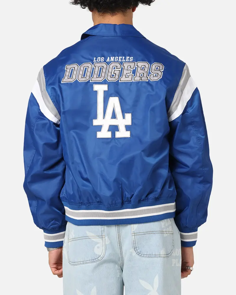 New Era Los Angeles Dodgers Mlb Retro Stadium Jacket Blue 1