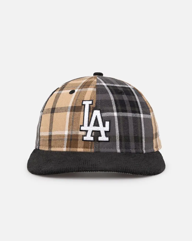 New Era Los Angeles Dodgers 'Multi Panel Plaid' 9Fifty High Crown Strapback Plaid 1