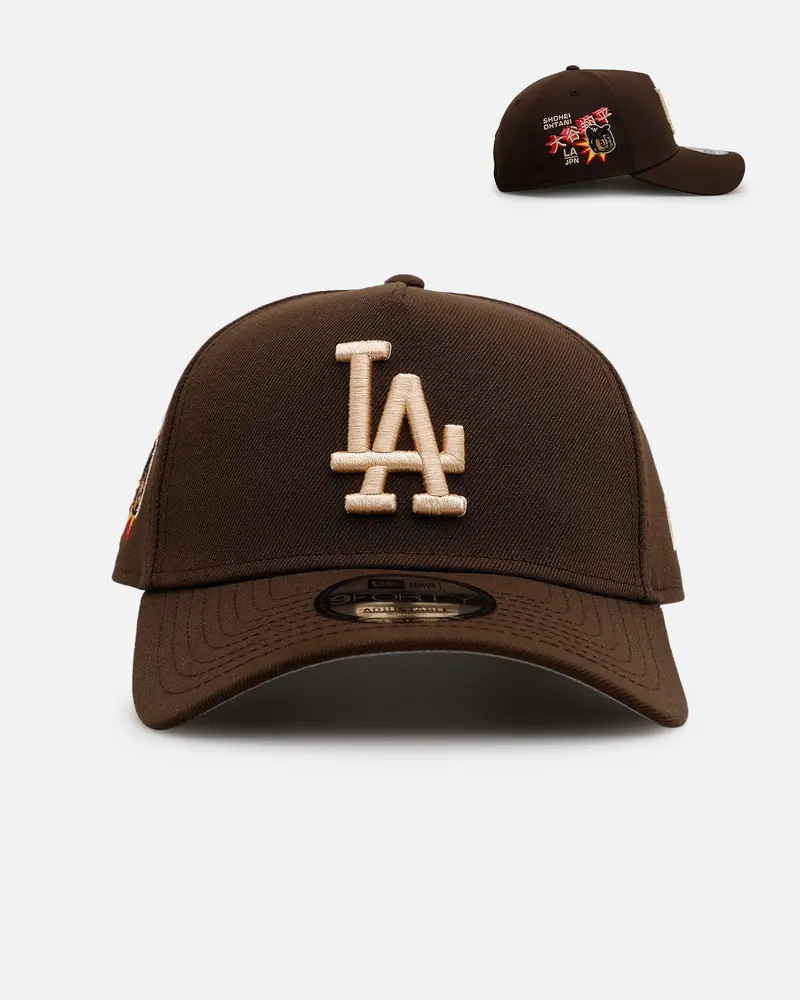 New Era Los Angeles Dodgers 'Ohtani Side Patch' Ohtani 9Forty A-Frame Snapback Walnut 1