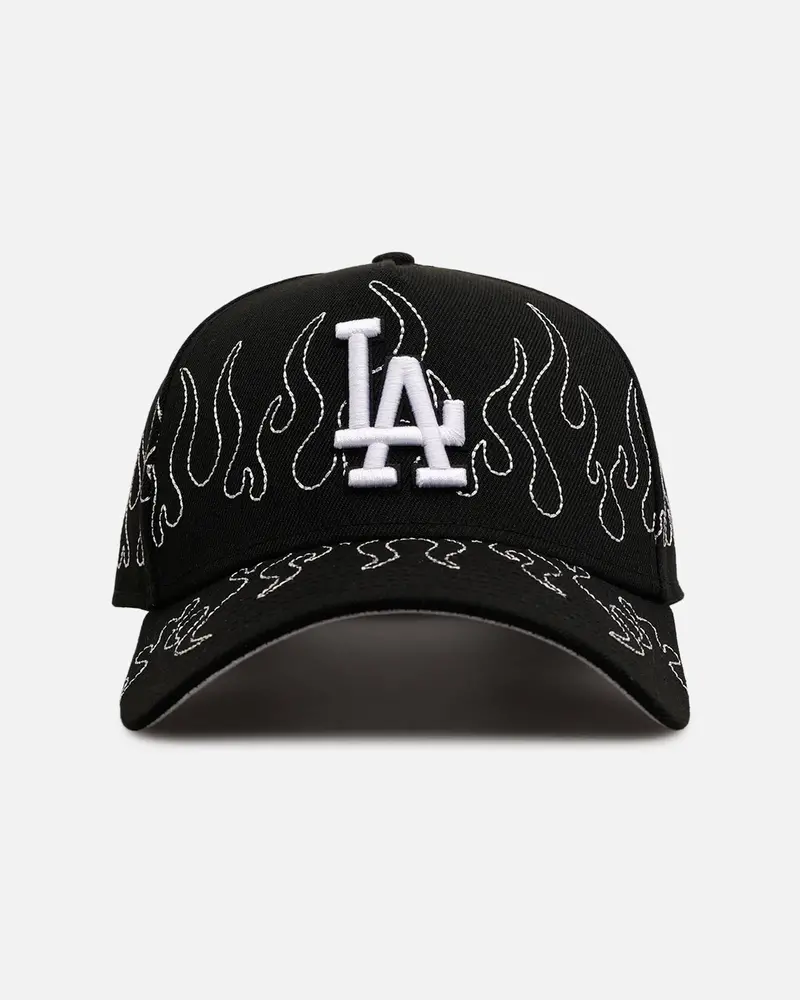 New Era Los Angeles Dodgers 'Outline Flames' 9Forty A-Frame Snapback Black 1
