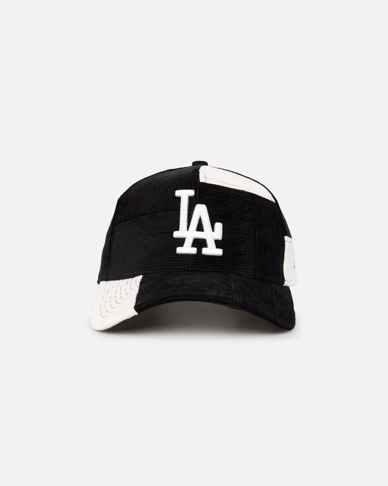 New Era Los Angeles Dodgers 'Patchwork Corduroy' 9Forty A-Frame Snapback Black/Cream 1