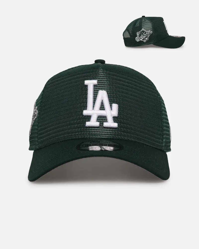 New Era Los Angeles Dodgers 'Polychromatic Mesh' 9Forty A-Frame Snapback Dark Green/White 1