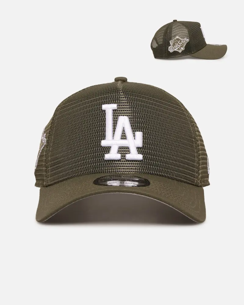 New Era Los Angeles Dodgers 'Polychromatic Mesh' 9Forty A-Frame Snapback New Olive 1