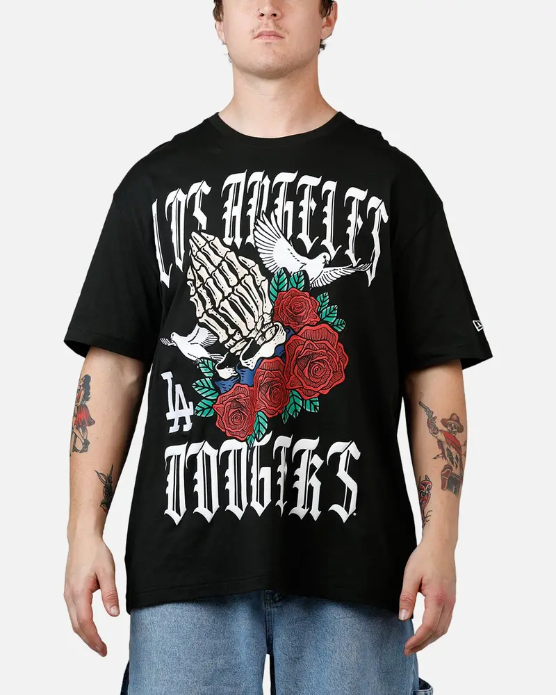 New Era Los Angeles Dodgers Praying Hands T-Shirt Black 1